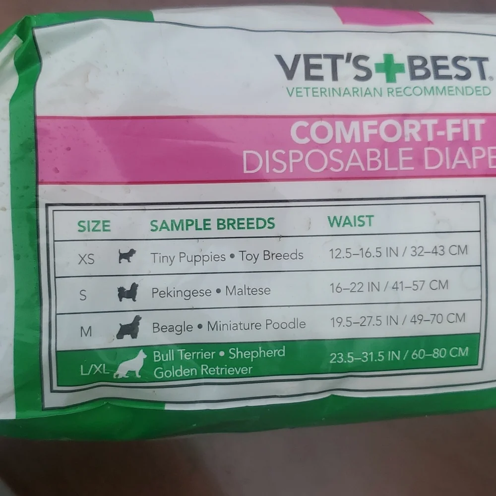 💥50% sale💥NEW Vets Best diapers sz Large/XL #1506